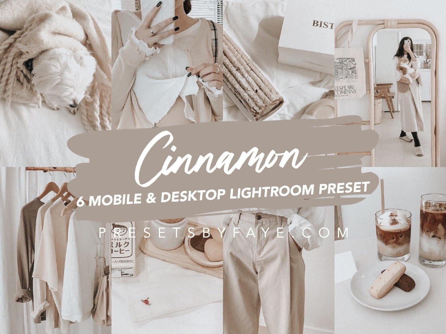 CINNAMON LIGHTROOM PRESETS - PresetsbyFaye